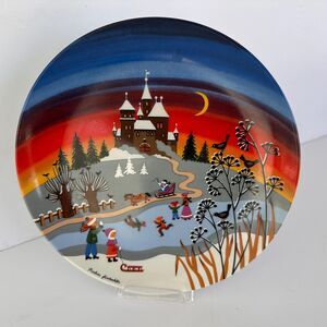 Barbara Furstenhofer Winter Themed Porcelain Plate 7 1/2”  - West Germany